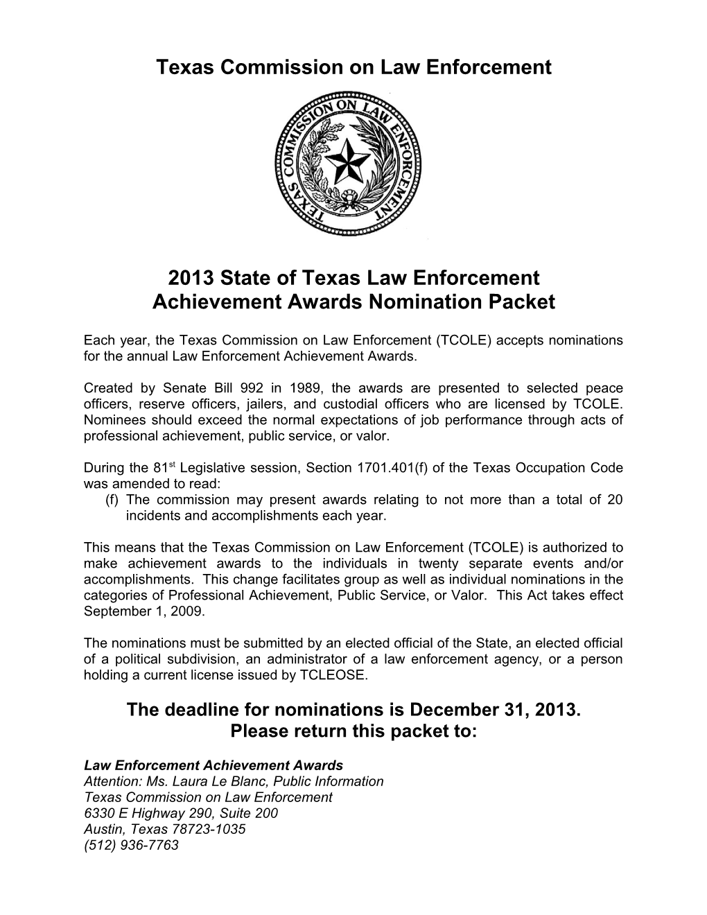 Texas Commission on Law Enforcement s1