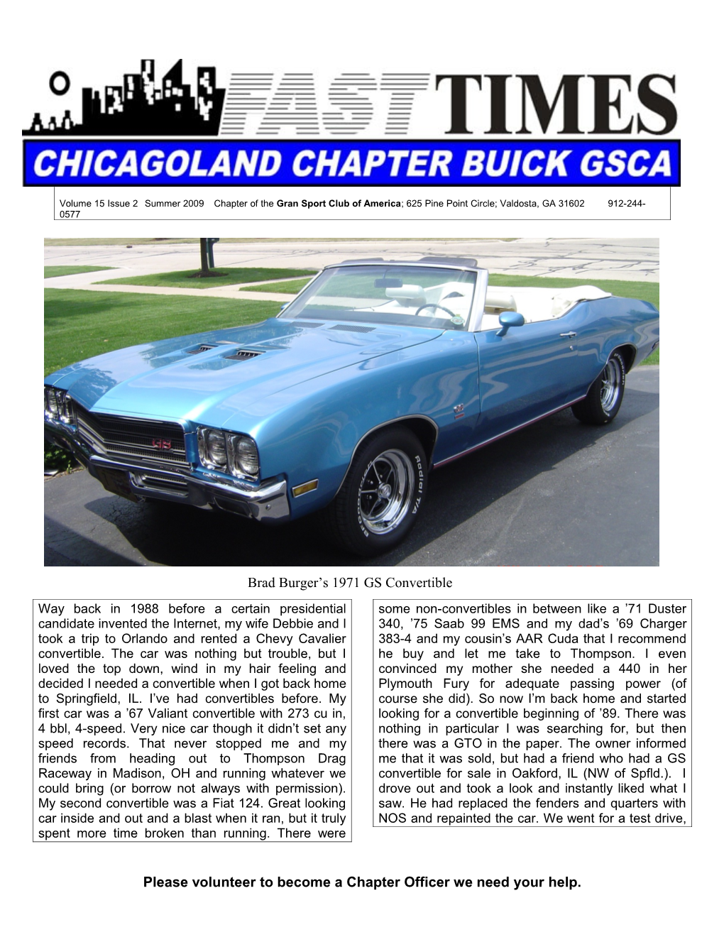 Volume 12 Issue 2 Spring 2007 CHICAGOLAND S FAST TIMES Page 6