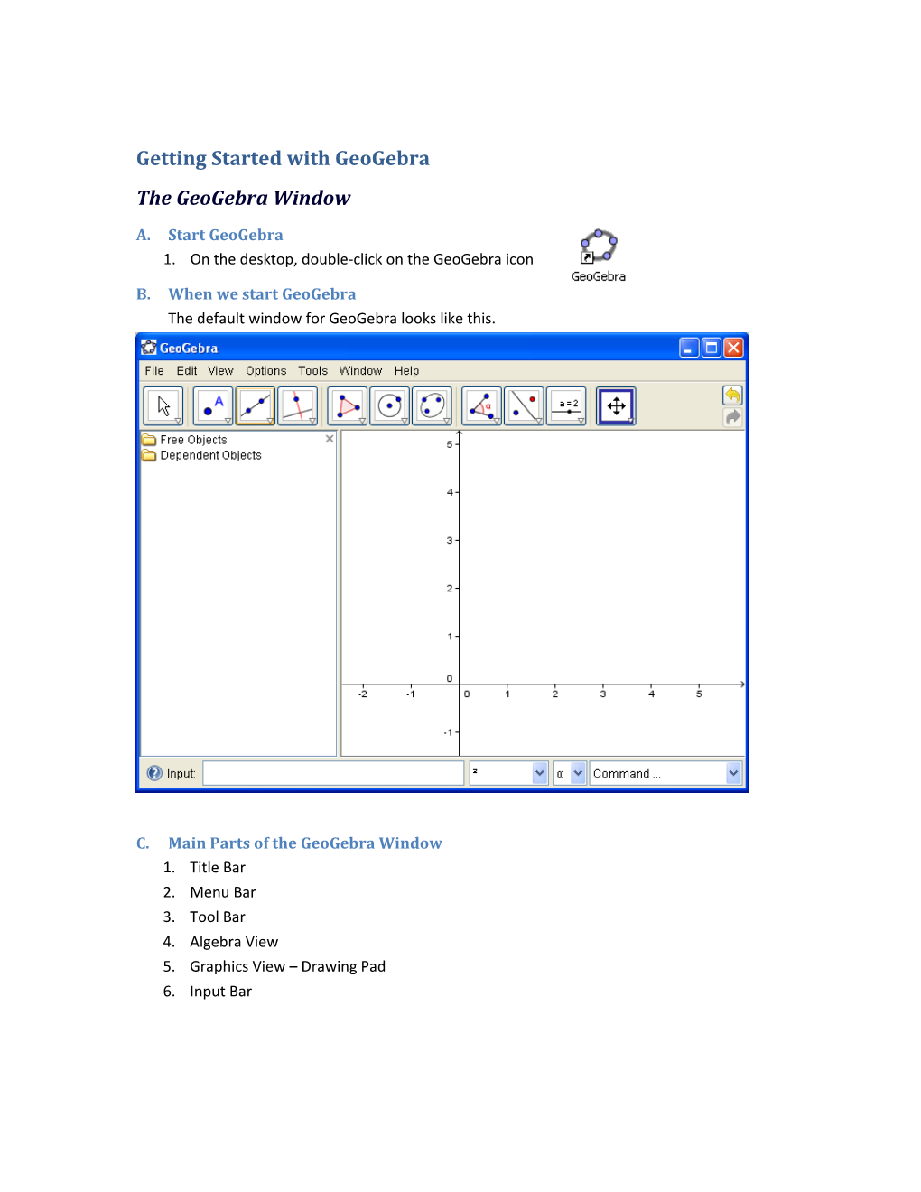 Getting Started with Geogebra