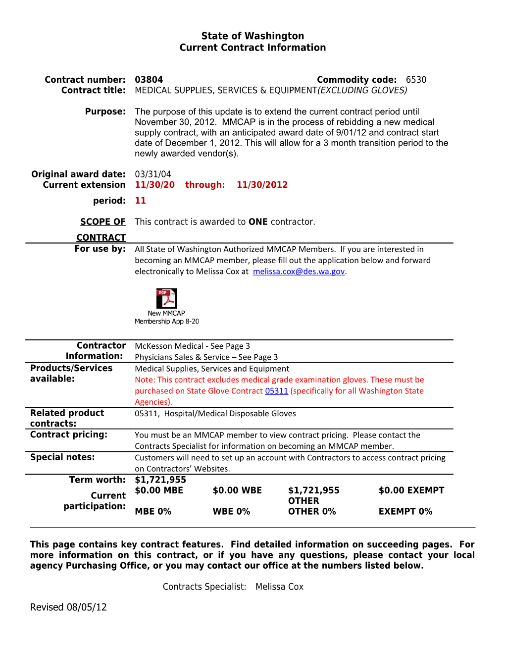 Current Contract Information Form s12