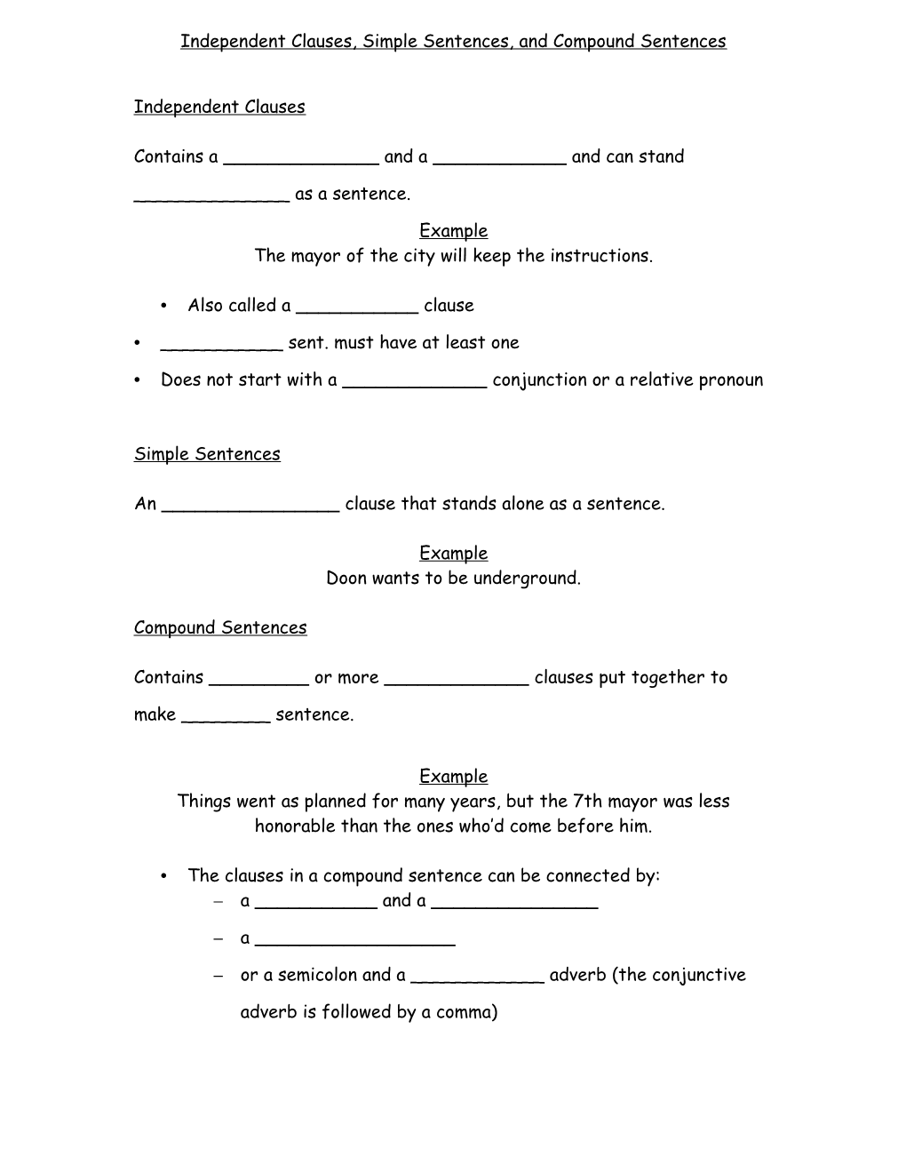 Independent Clauses, Simple Sentences, And Compound Sentences