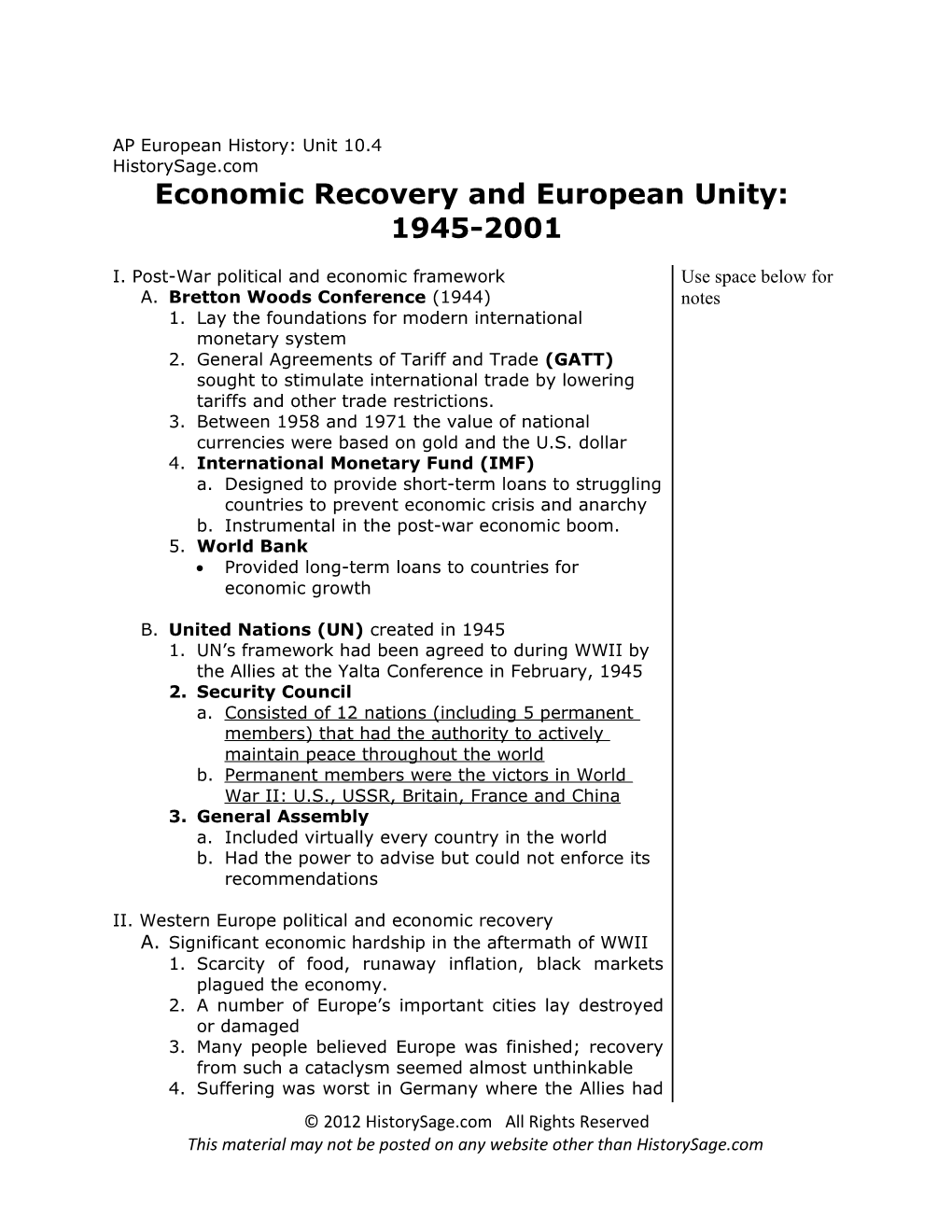 Historysage.Com AP Euro Lecture Notes Page 18 s2