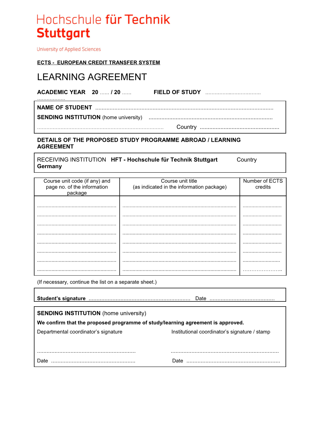 Ects - European Credit Transfer System s9