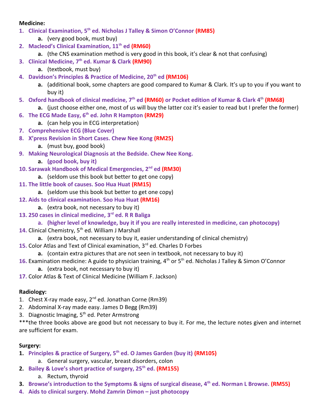 1. Clinical Examination, 5Th Ed. Nicholas J Talley & Simon O Connor (RM85)