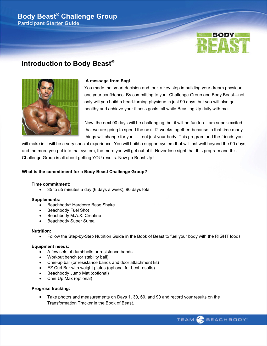 What Is the Commitment for a Body Beast Challenge Group?