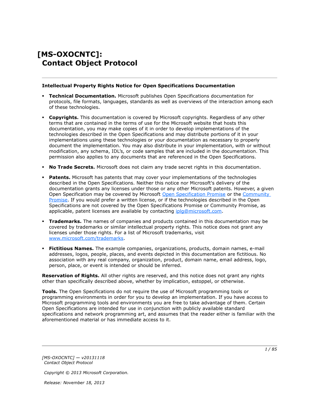 Intellectual Property Rights Notice for Open Specifications Documentation s51