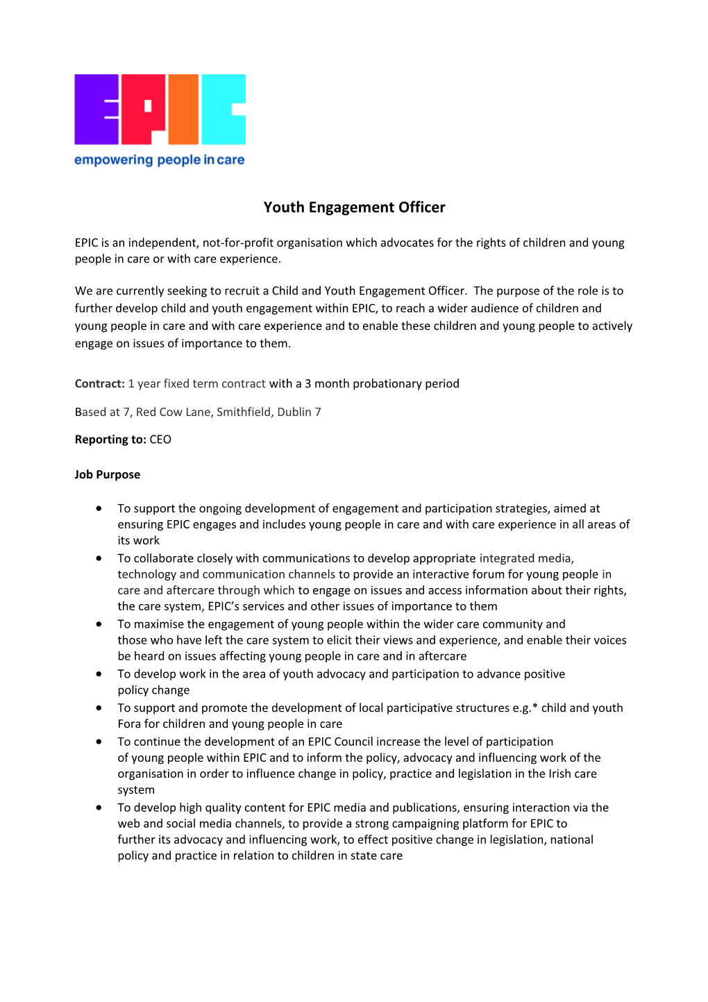 Youth Engagement Officer