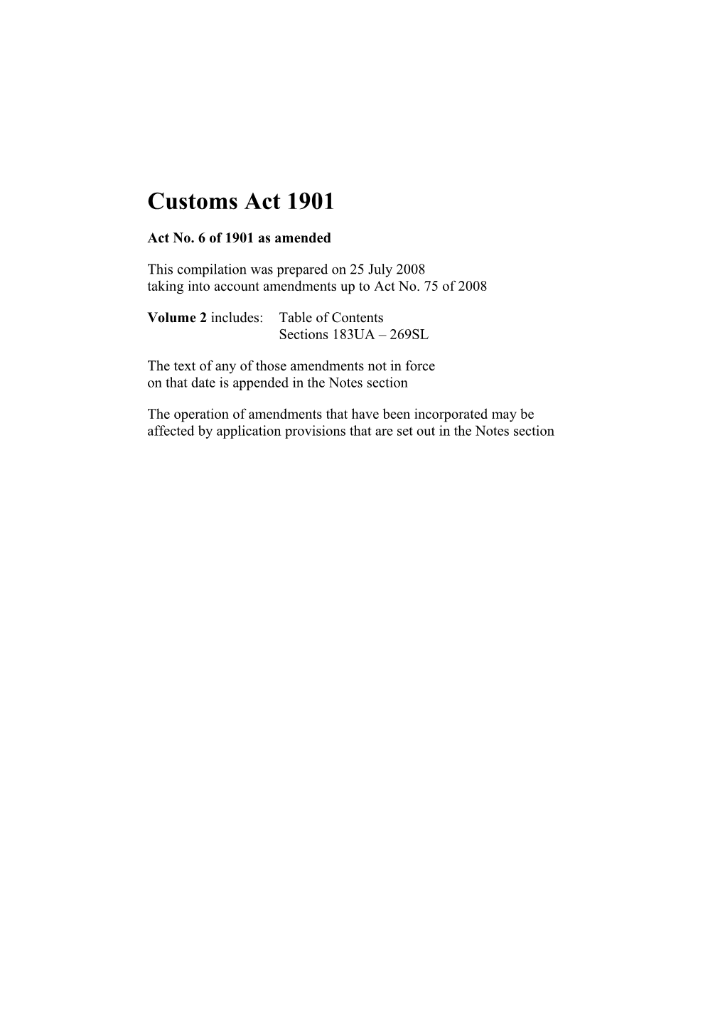 Act No.6 of 1901 As Amended