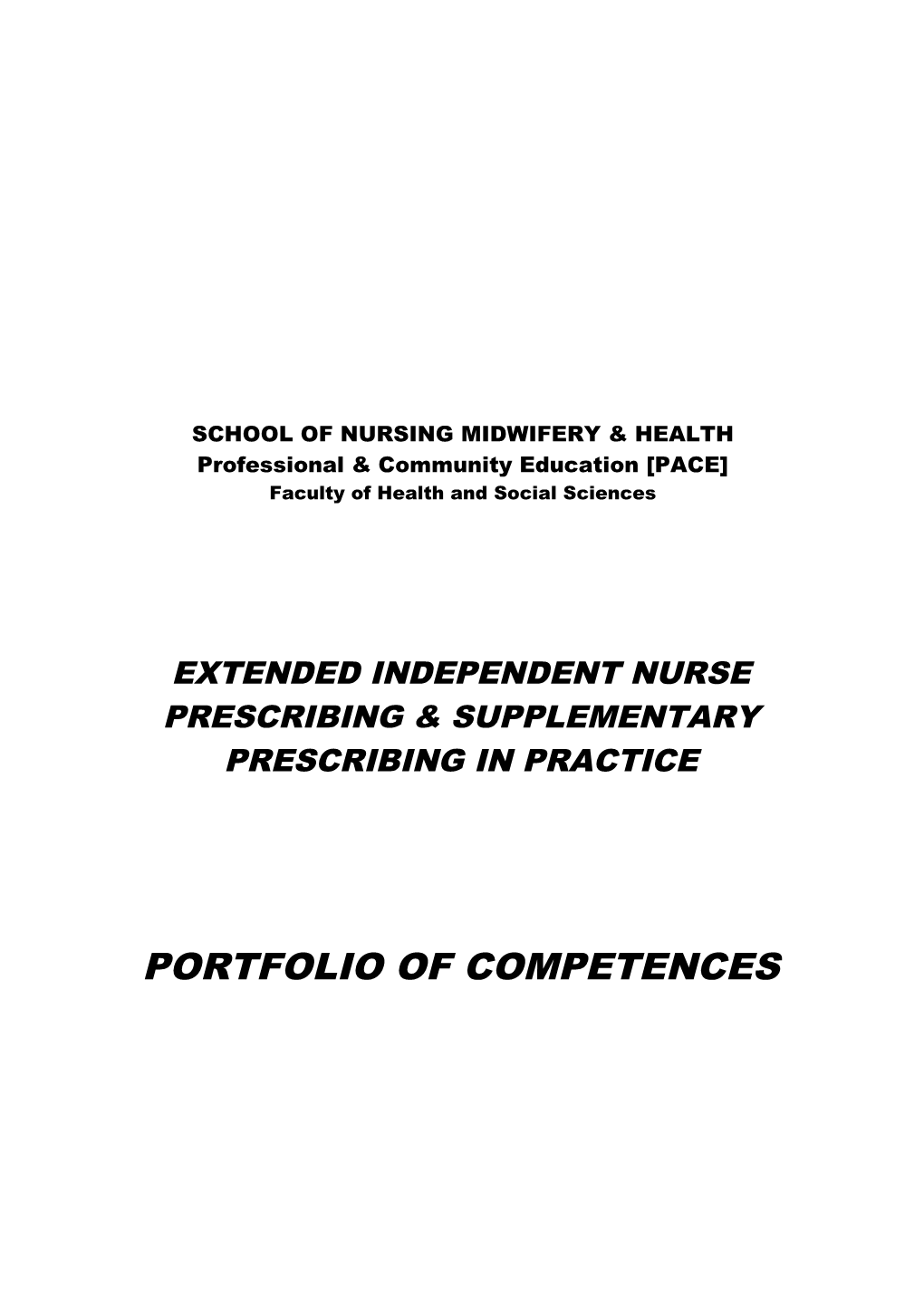 School Of Nursing Midwifery & Health