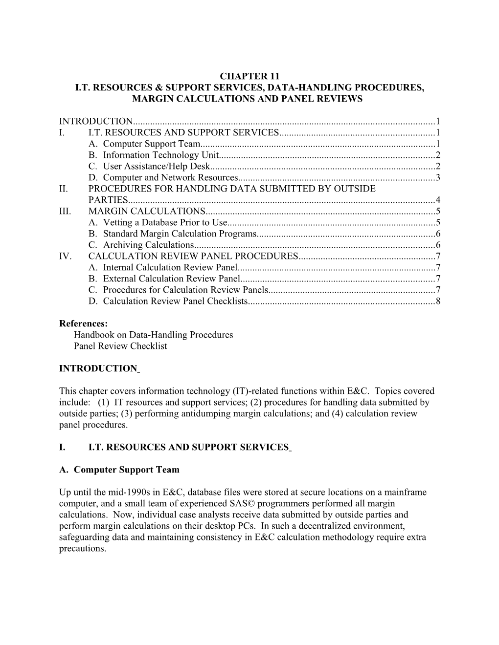 Antidumping Manual Chapter 11