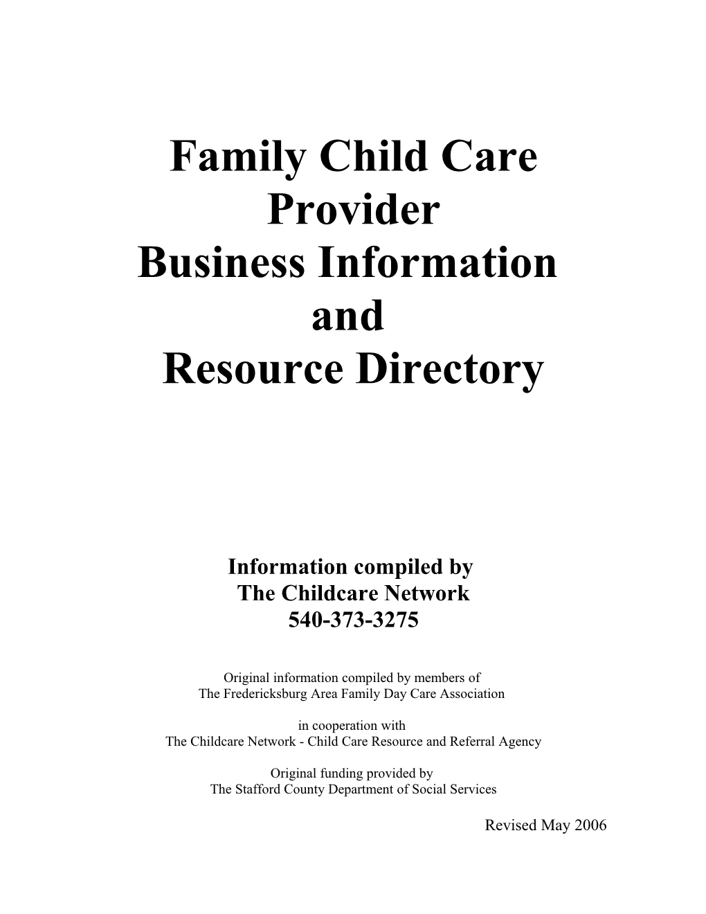 Family Child Care Provider
