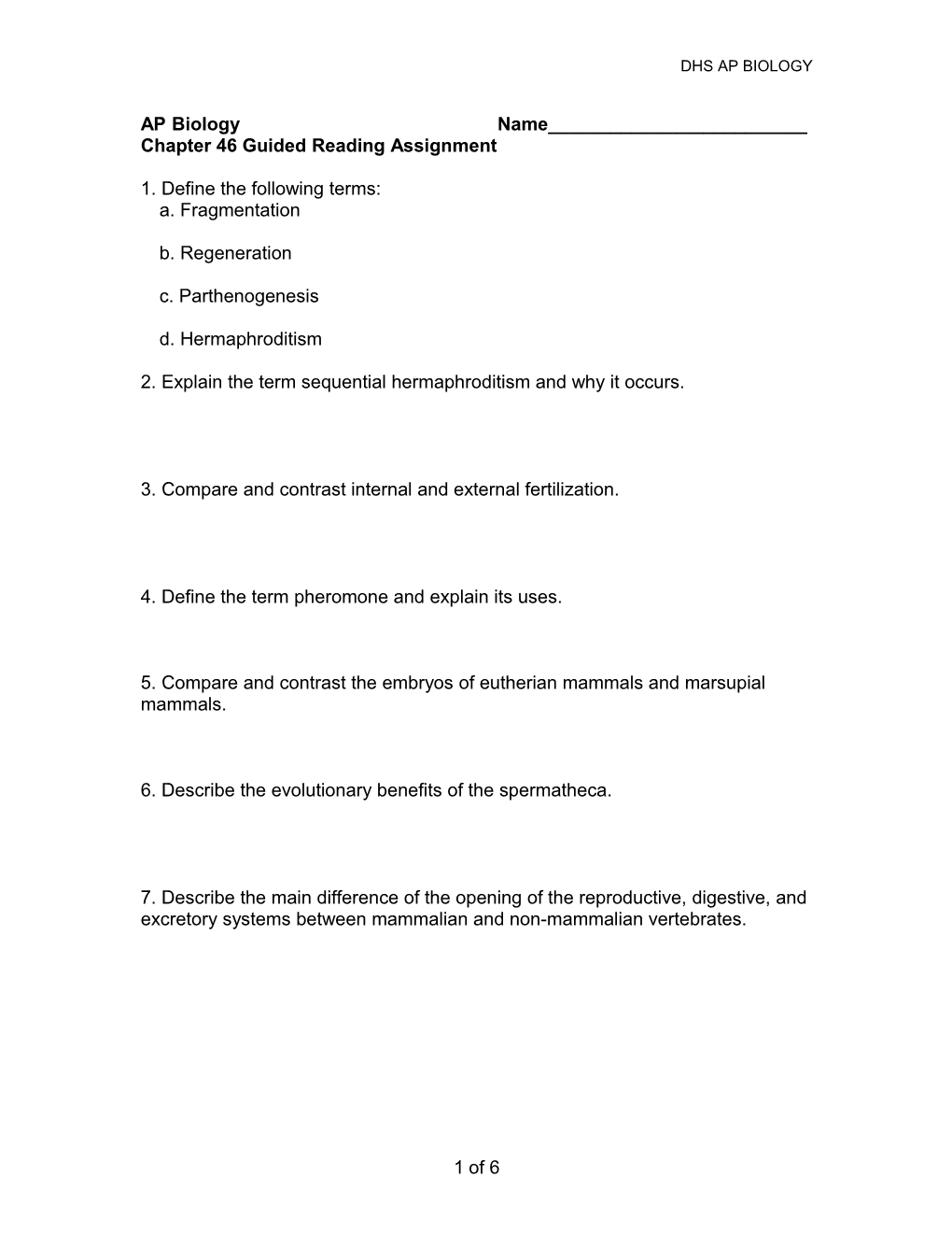 Chapter 46 Guided Reading Assignment