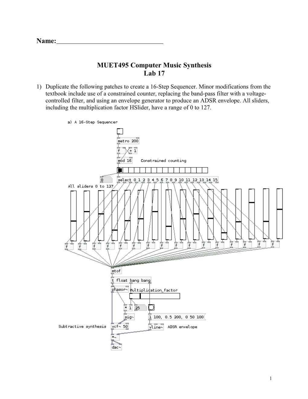 MUET495 Computer Music Synthesis