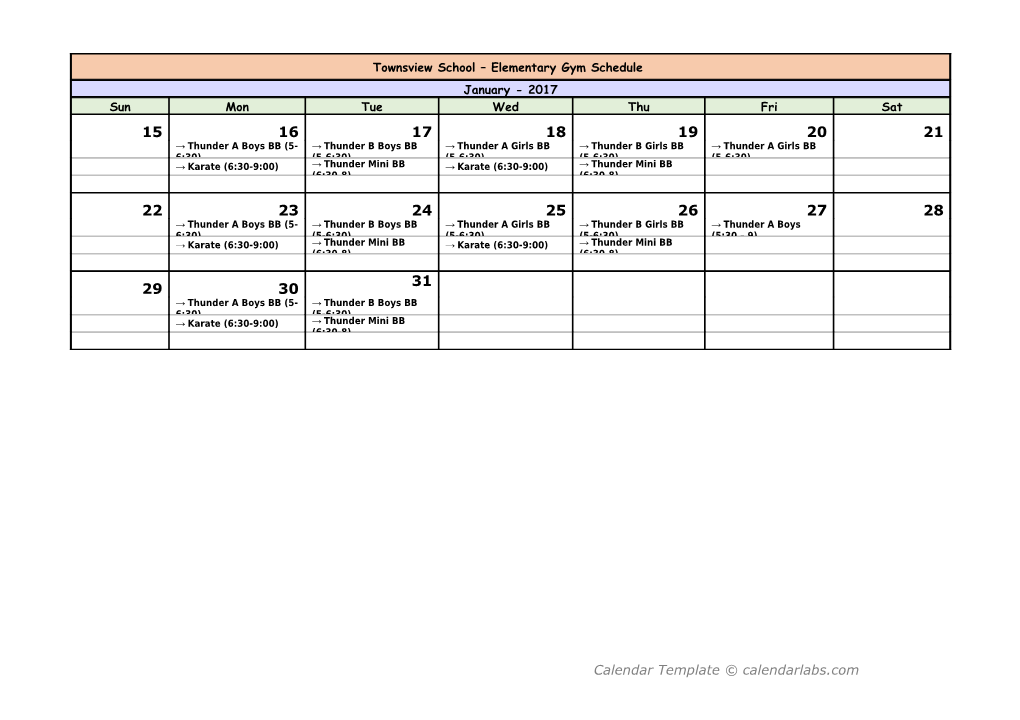 2016-17 School Calendar - Calendarlabs.Com s4