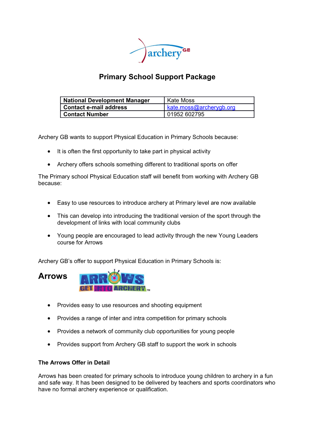 Primary School Support Package