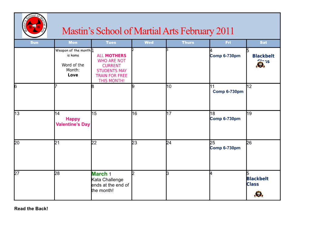 The Schools Are Now Color Coded. Events Held at Silverton Are in Blue, Anderson- Green