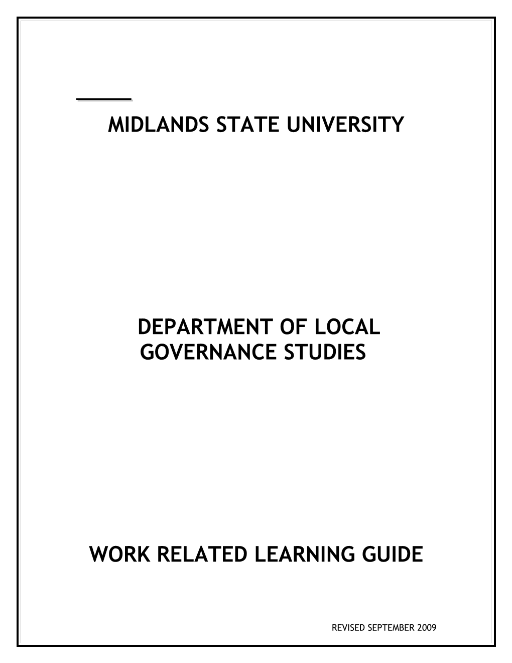 Work- Related Learning Guide