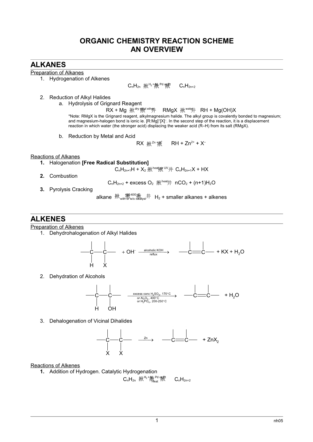 Organic Chemistry Reaction Scheme