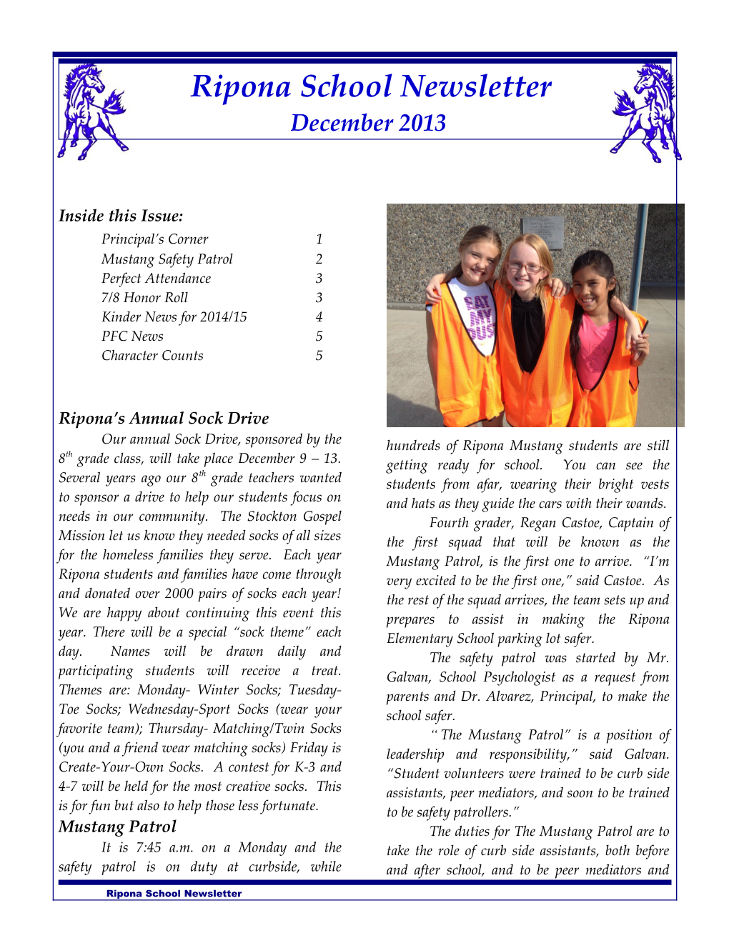 Ripona School Newsletter