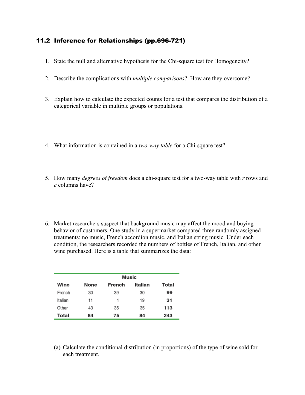 11.2 Inference for Relationships (Pp.696-721)