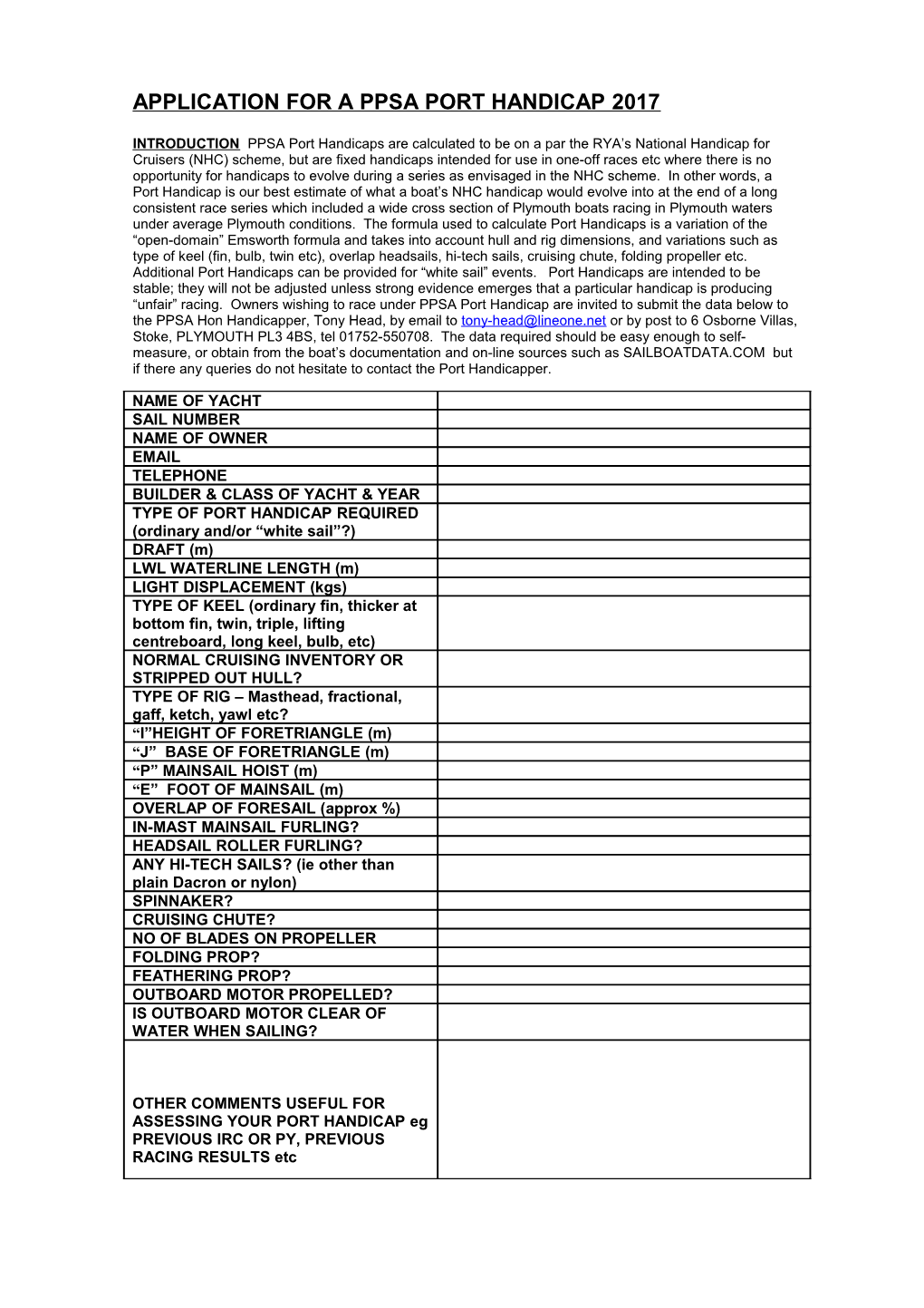 Application for a Ppsa 2015 Py Number