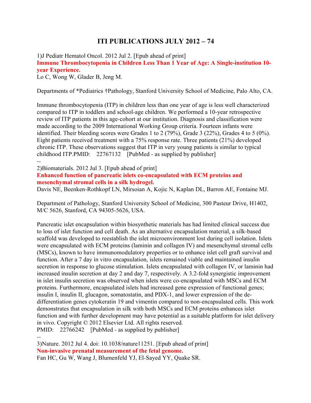 Immune Thrombocytopenia in Children Less Than 1 Year of Age: a Single-Institution 10-Year