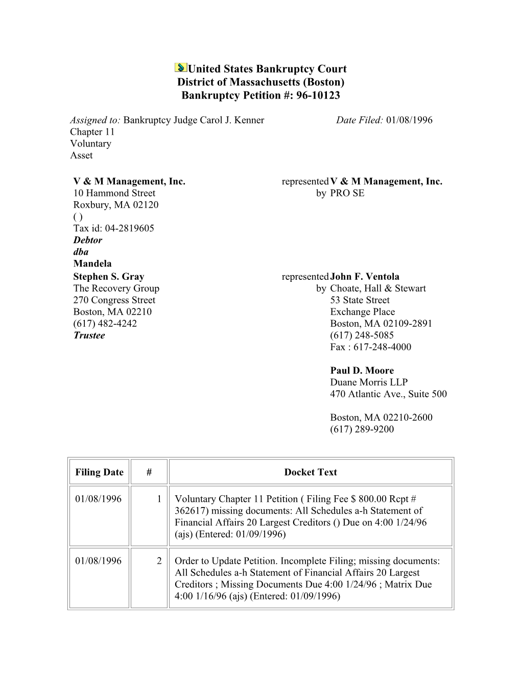 United States Bankruptcy Court s17