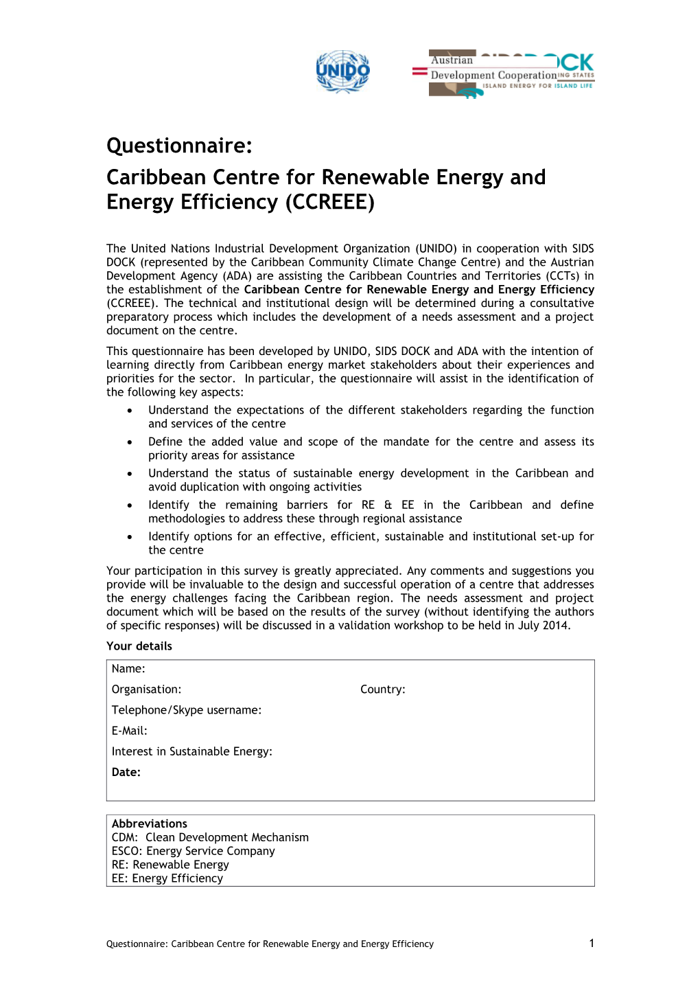 Caribbean Centre for Renewable Energy and Energy Efficiency (CCREEE)