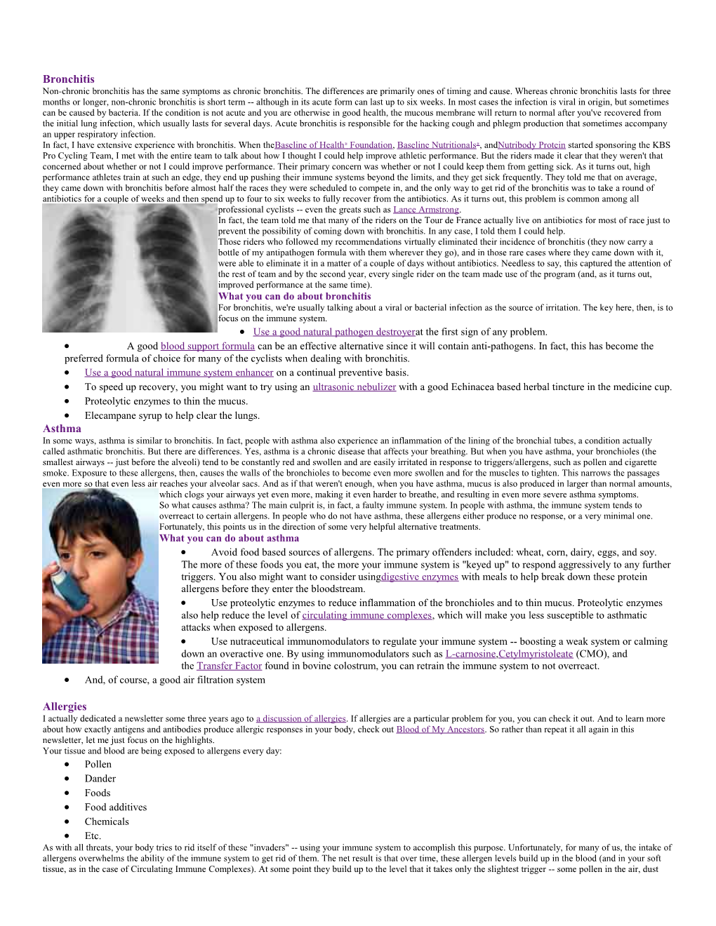 Instructions: Read the Information About Respiratory Diseases and Answer the Questions