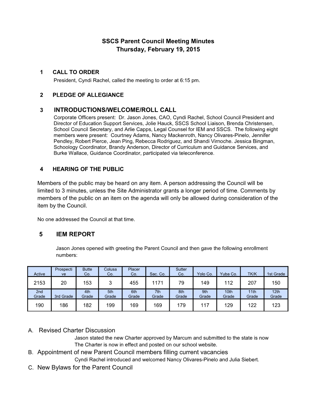 SSCS Parent Council Meeting Minutes s1