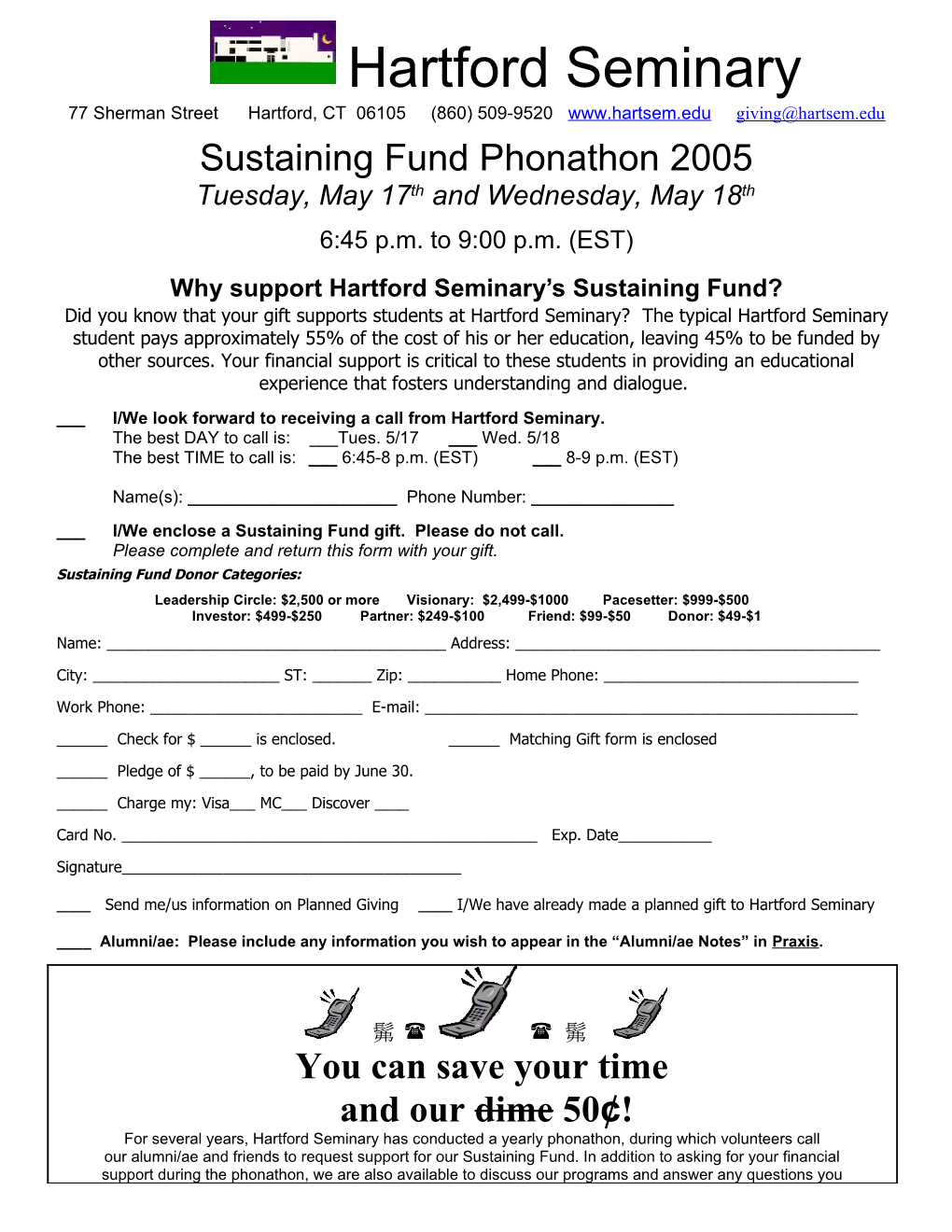 Why Support Hartford Seminary S Sustaining Fund?