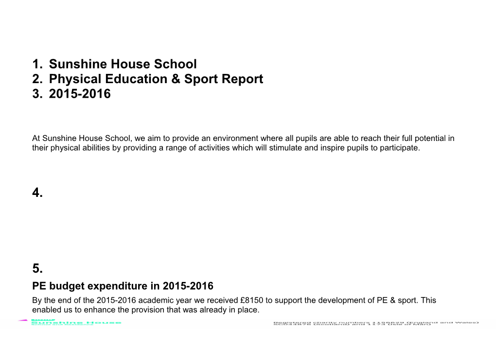 Physical Education & Sport Report