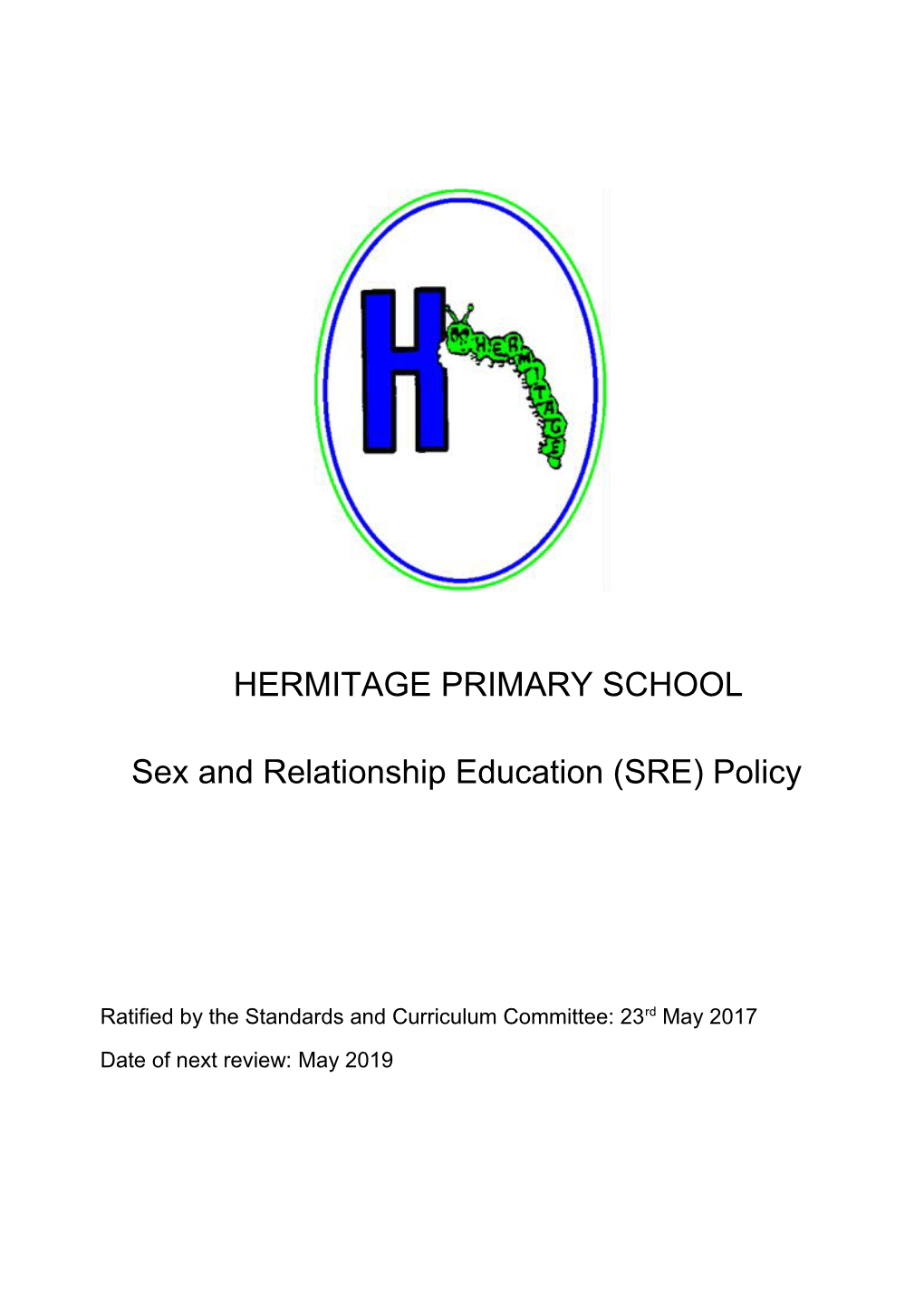 Sex and Relationship Education (SRE) Policy