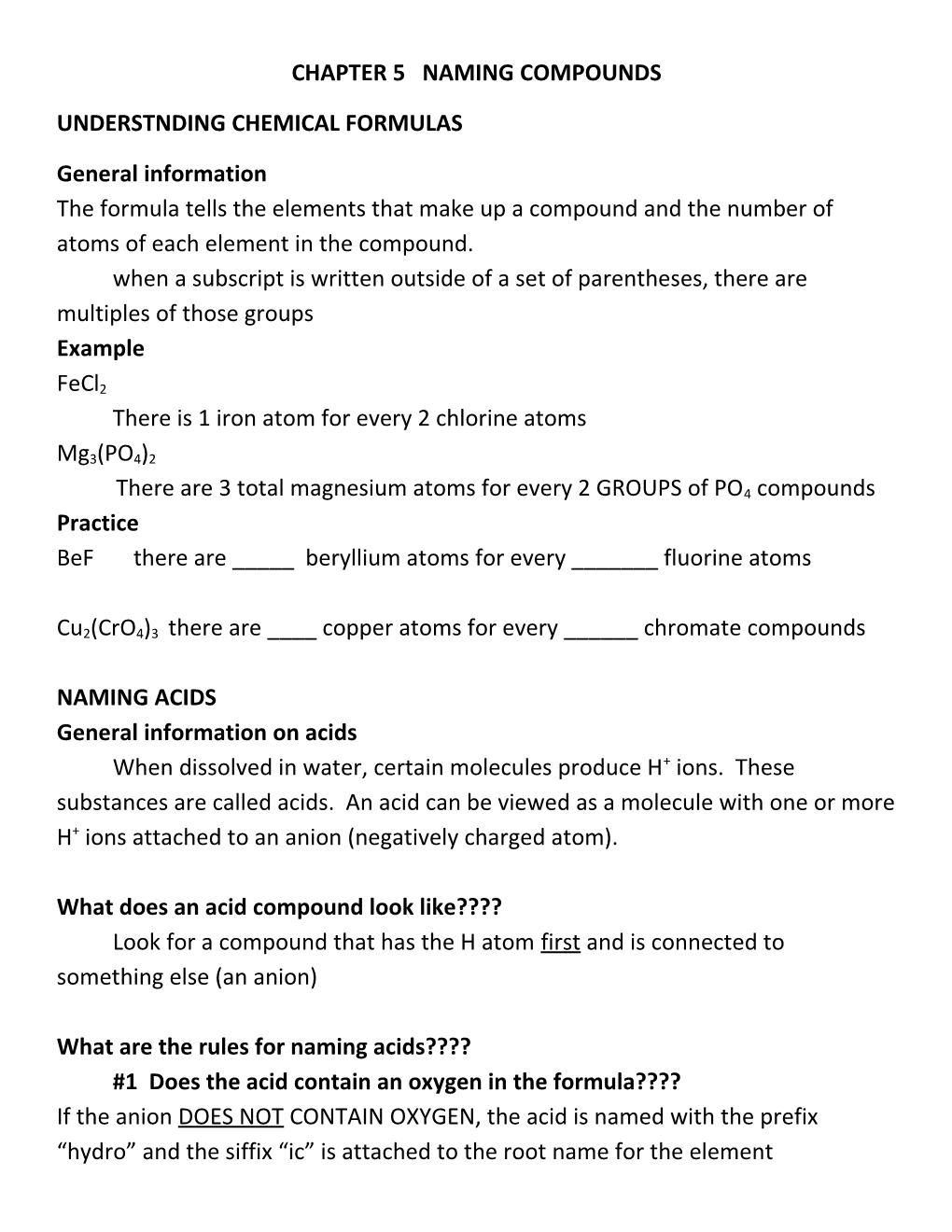 Chapter 5 Naming Compounds s1