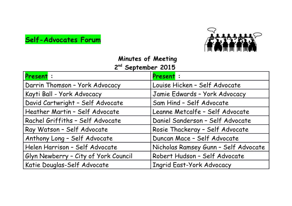 This Was the First Self-Advocates Forum Without External Supporters