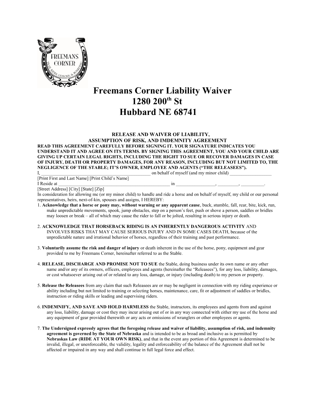 Release and Waiver of Liability s4