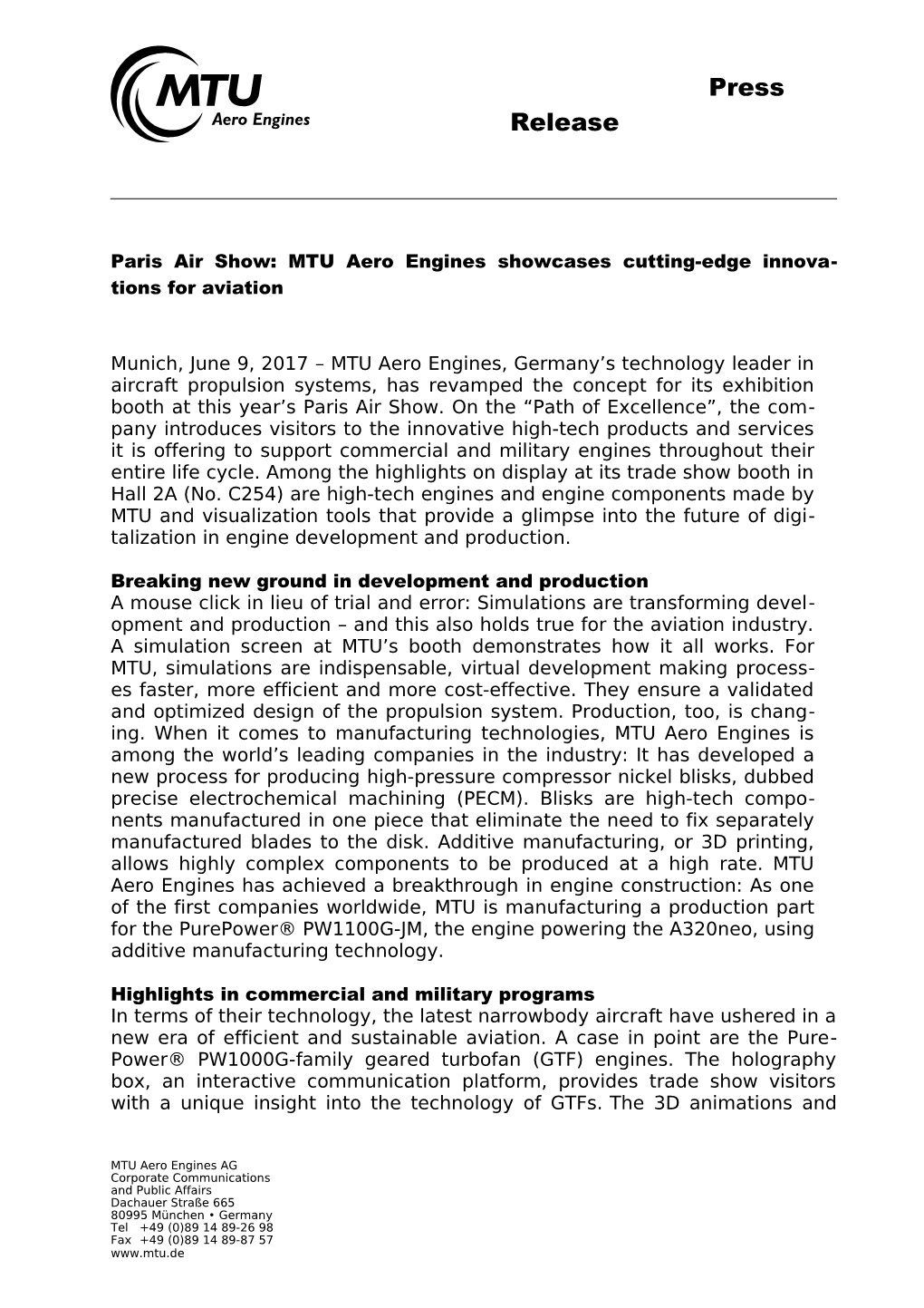 MTU Aero Engines: Führender Triebwerkshersteller in Deutschland