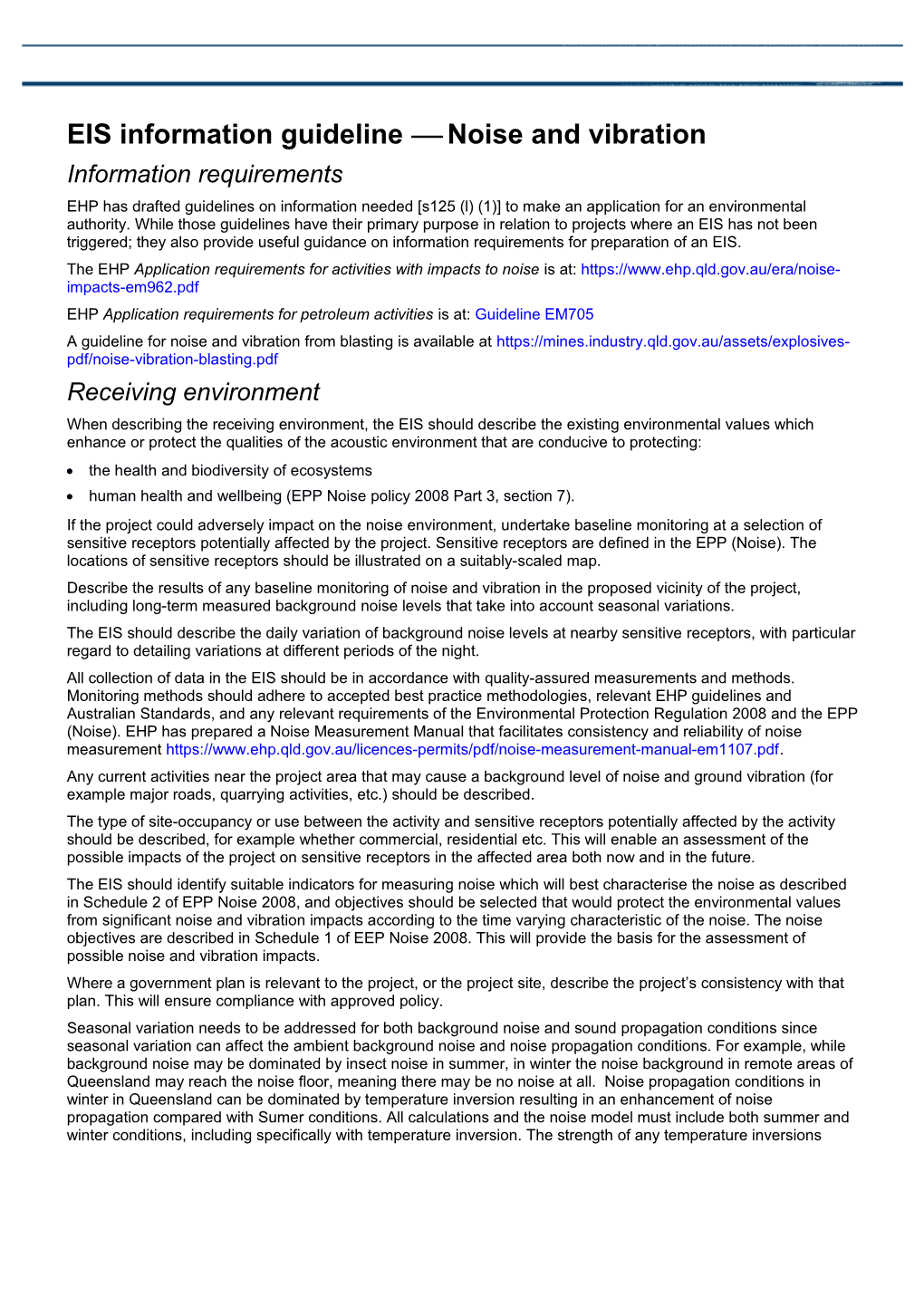 TOR Guideline - Noise and Vibration