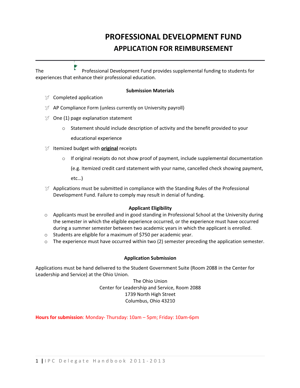 Application for Reimbursement s1