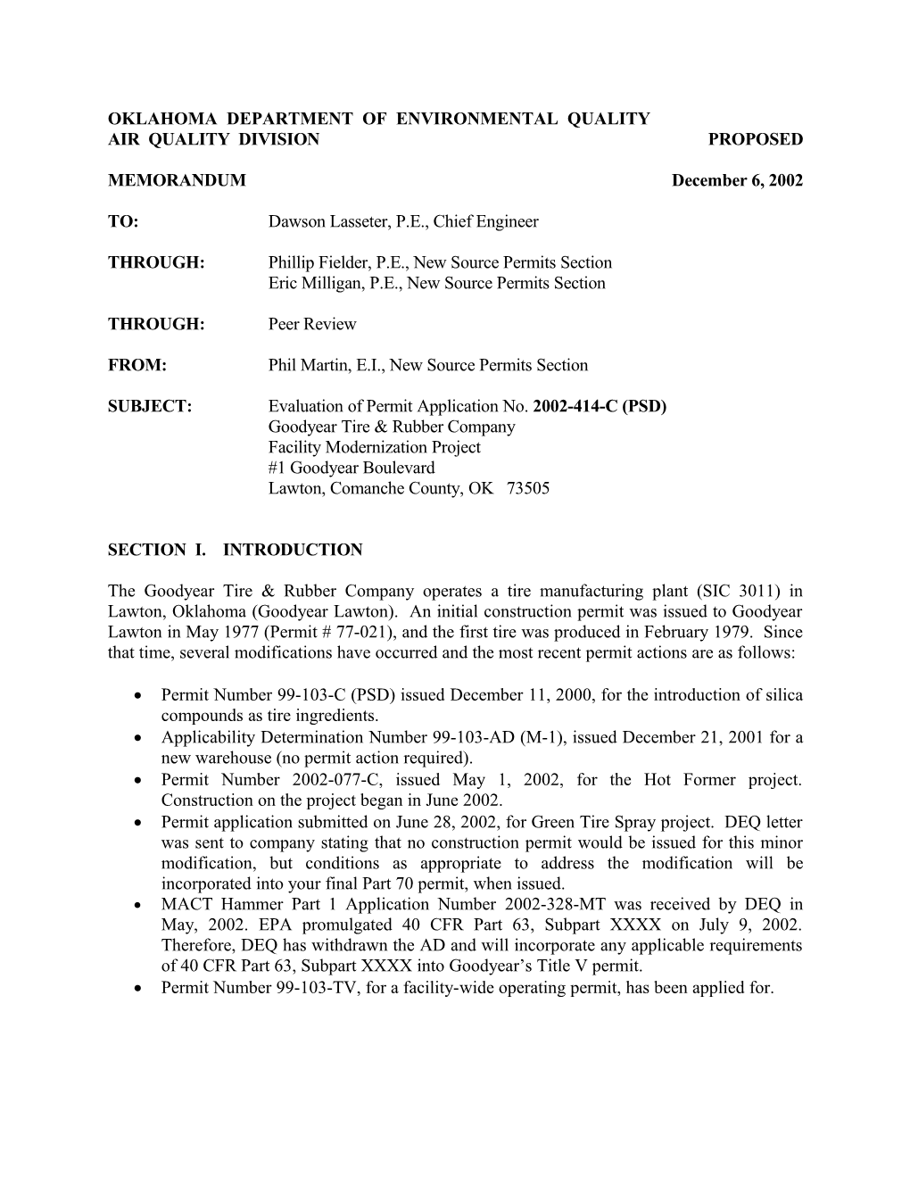 Oklahoma Department of Environmental Quality s15