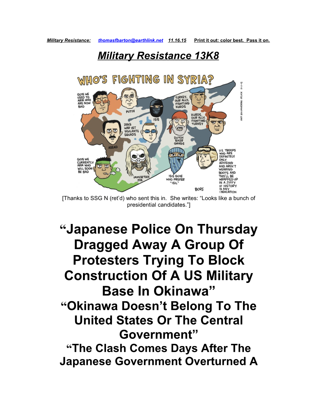 Military Resistance 13K8