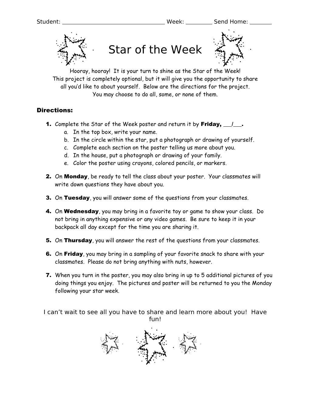 Star of the Week s1