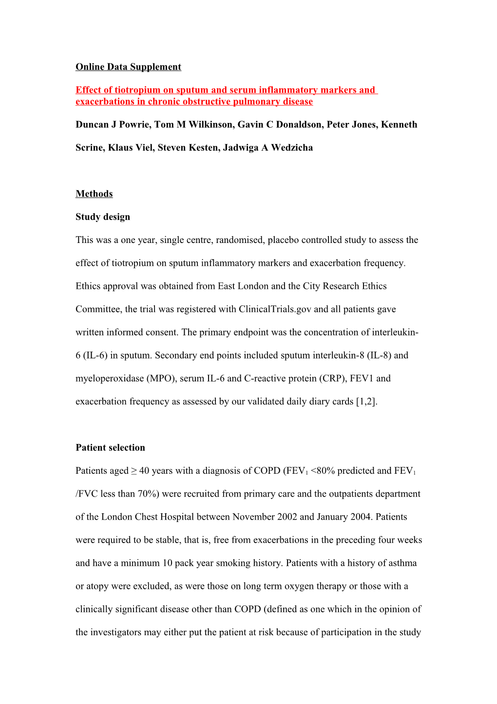 Online Data Supplement- Effect of Tiotropium On