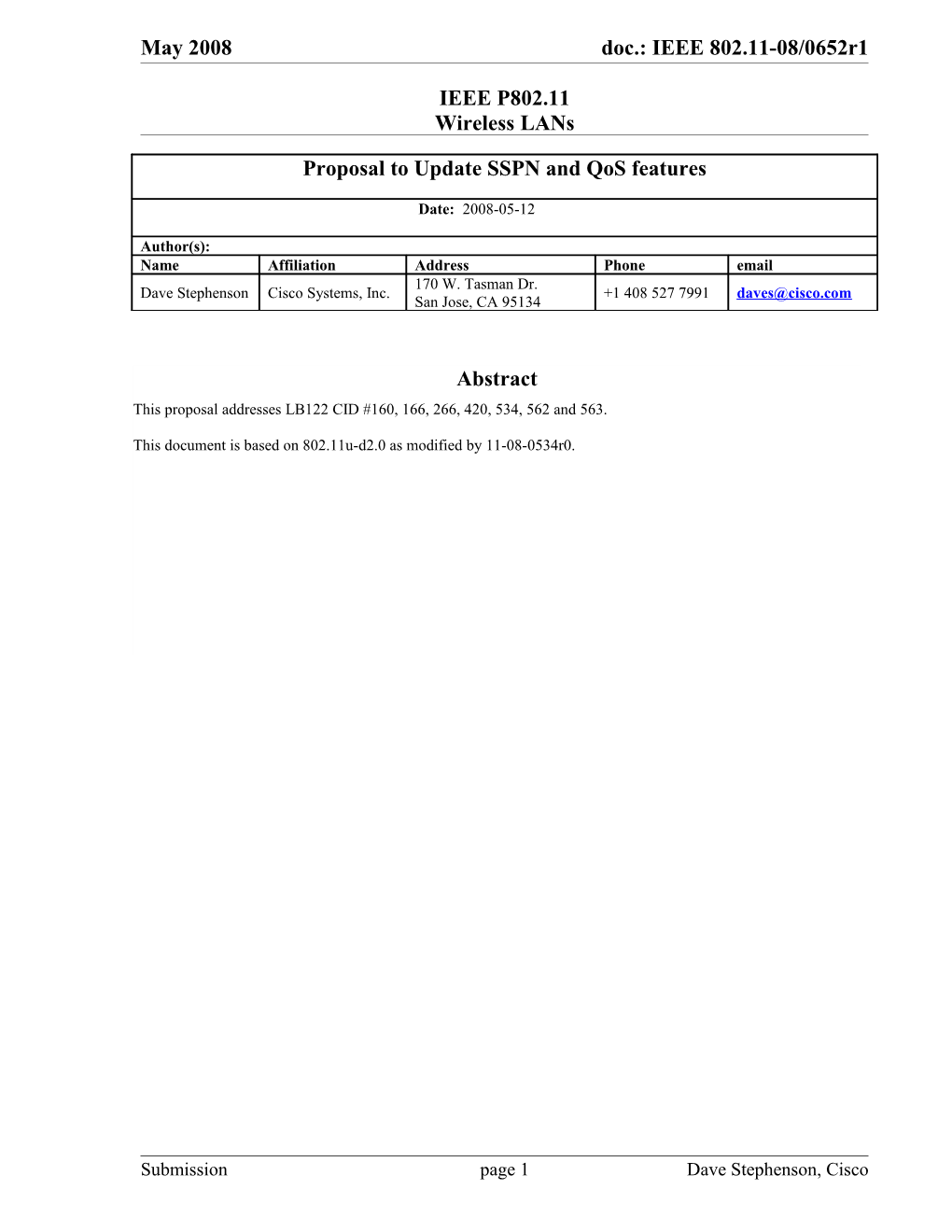 IEEE P802.11 Wireless Lans s46