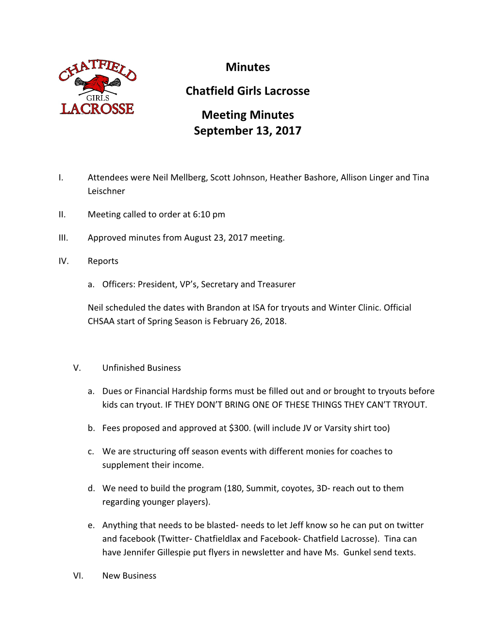 Chatfield Girls Lacrosse s1