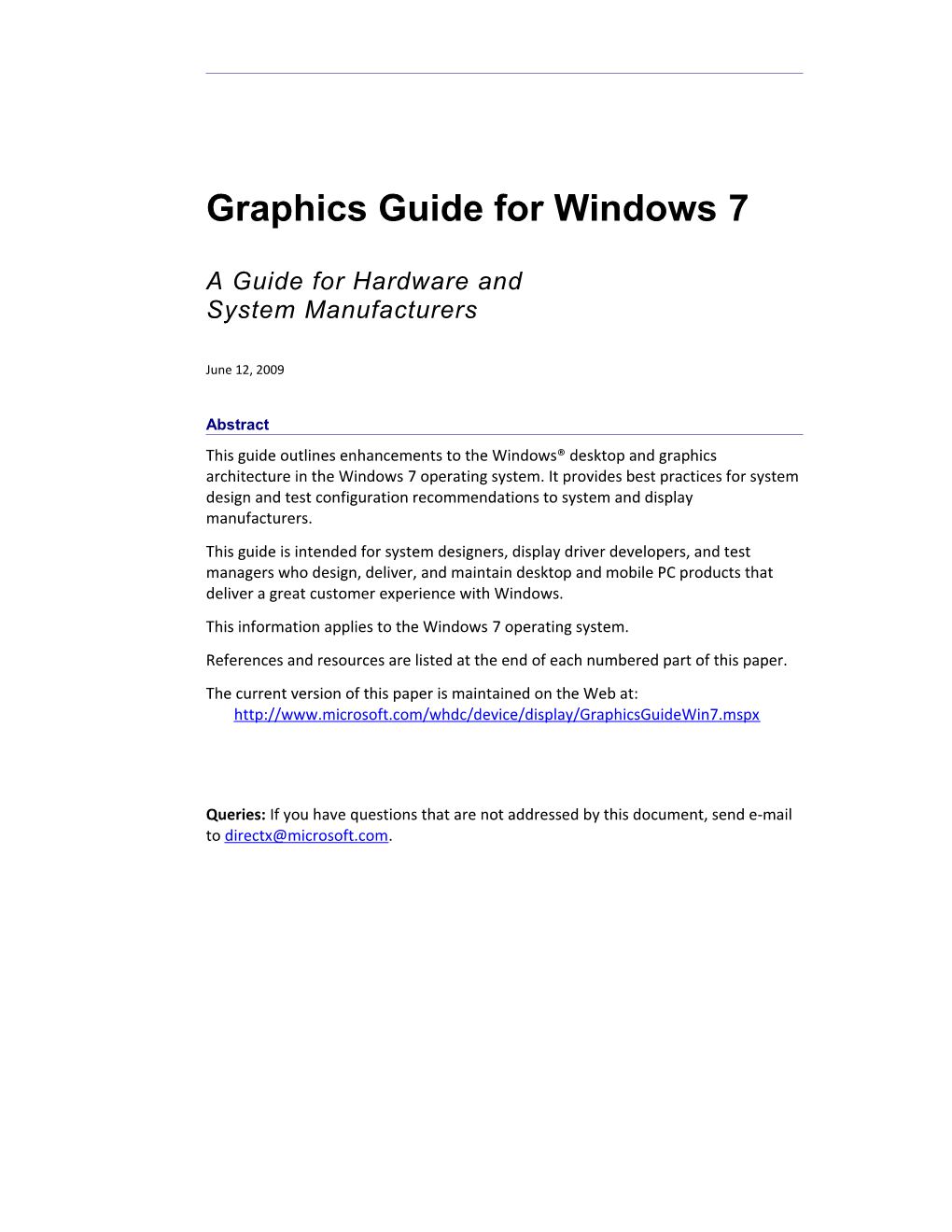 Graphics Guide for Windows 7 1