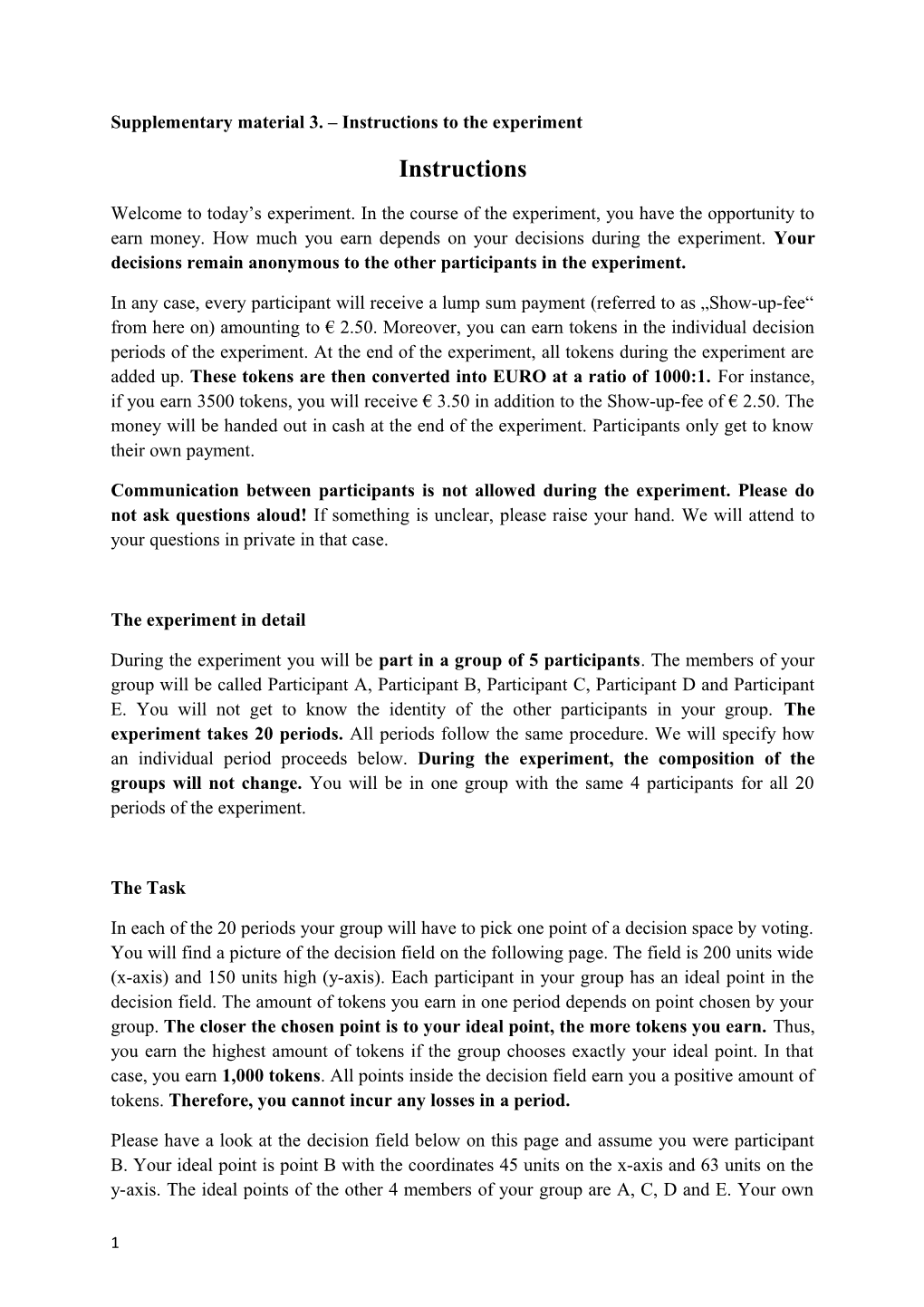 Supplementary Material 3 . Instructions to the Experiment