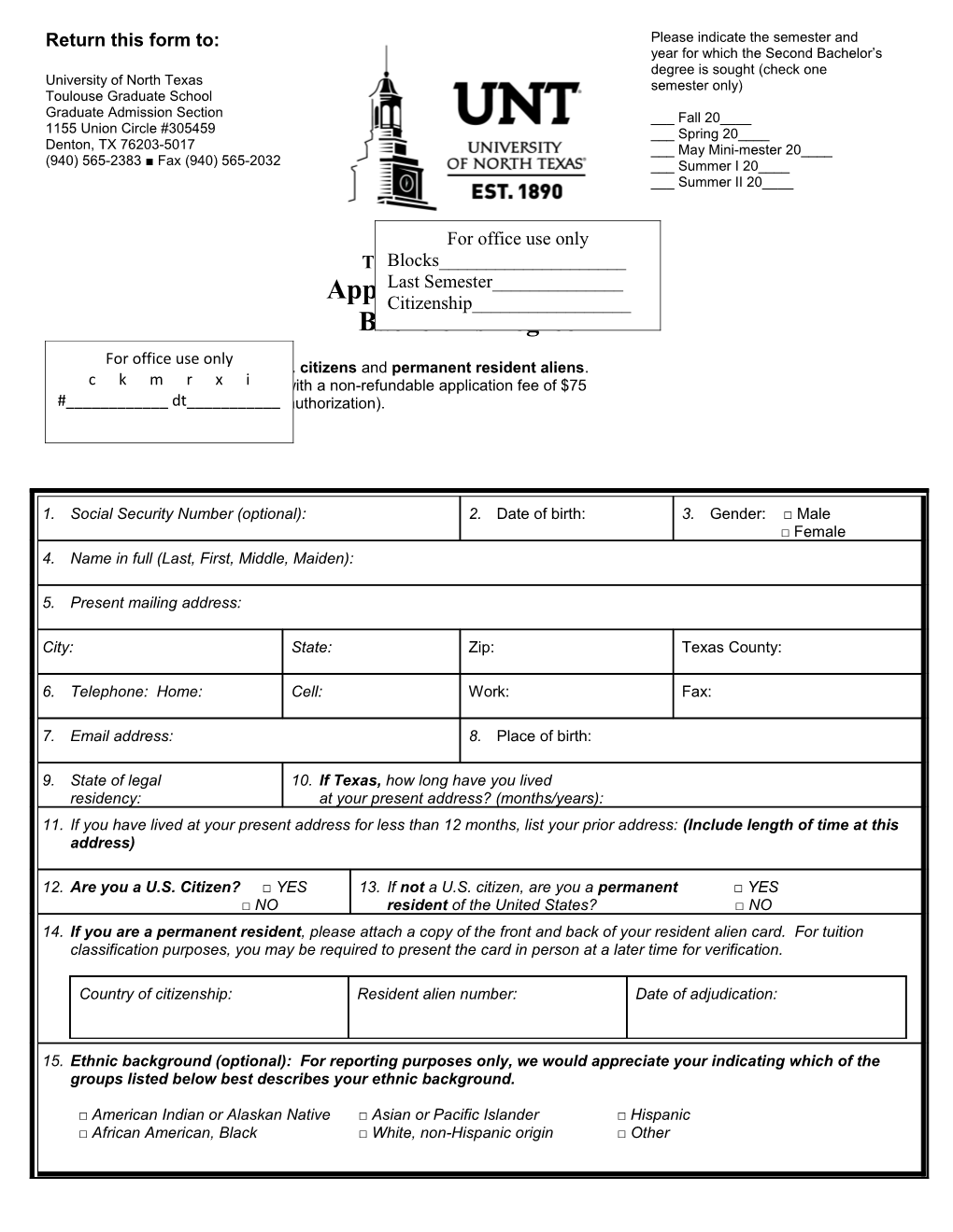 Return This Form To