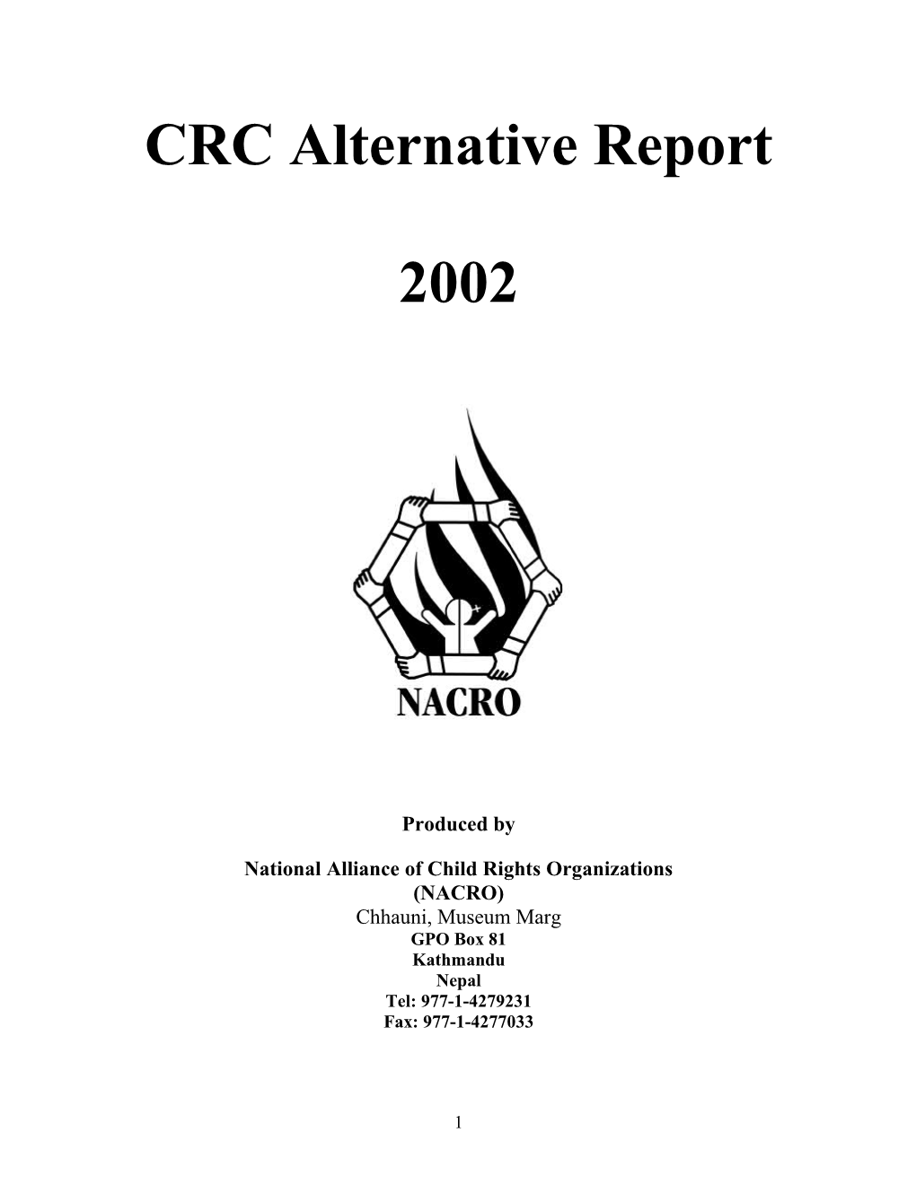 CRC Alternative Report
