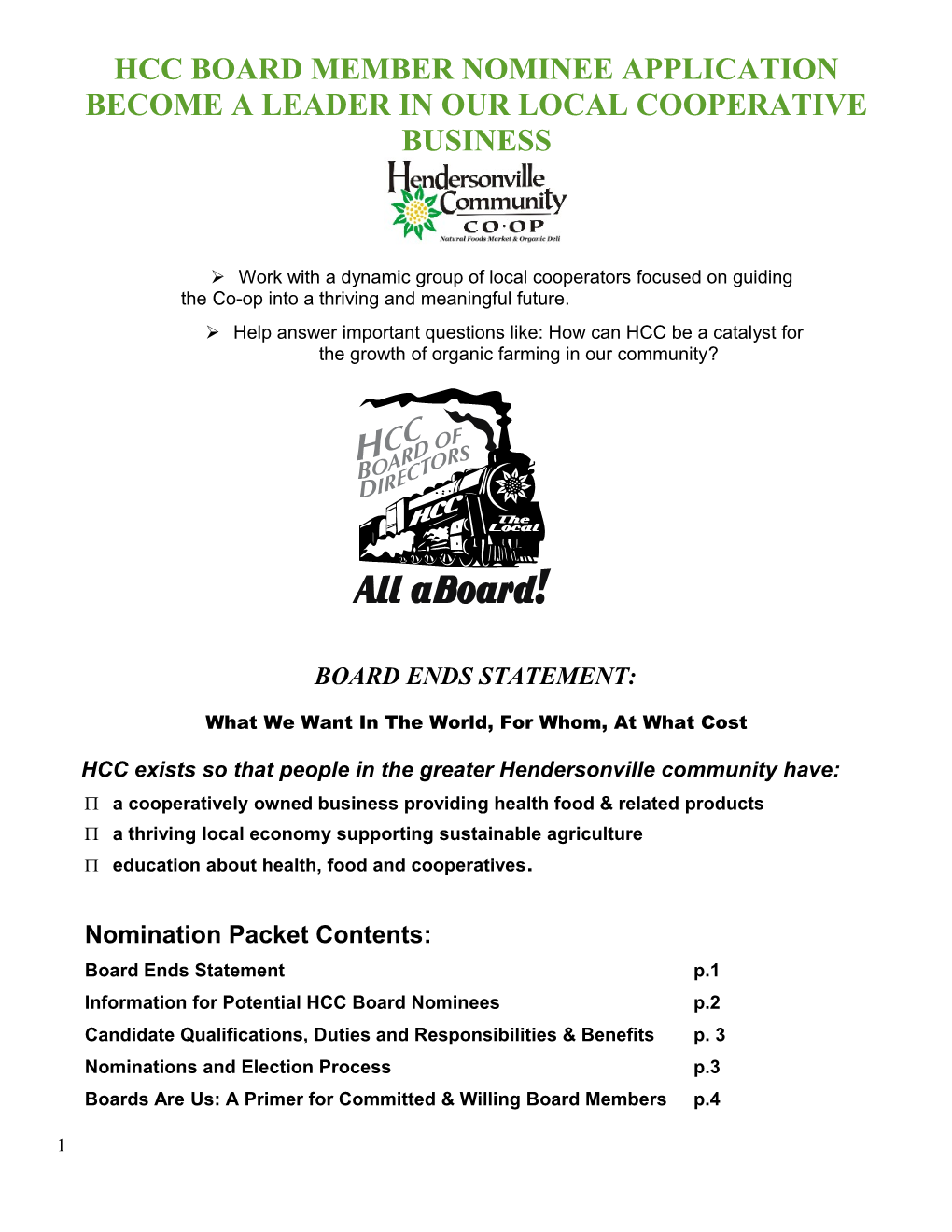 Hcc Board Member Nominee Application